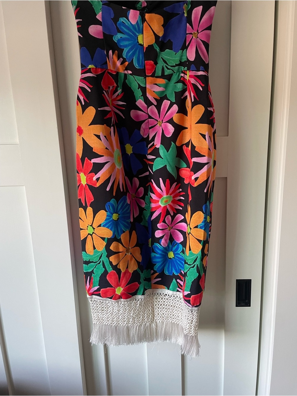 PatBo Vibrant Floral Sundress with Fringe Hem - Picture 5 of 6
